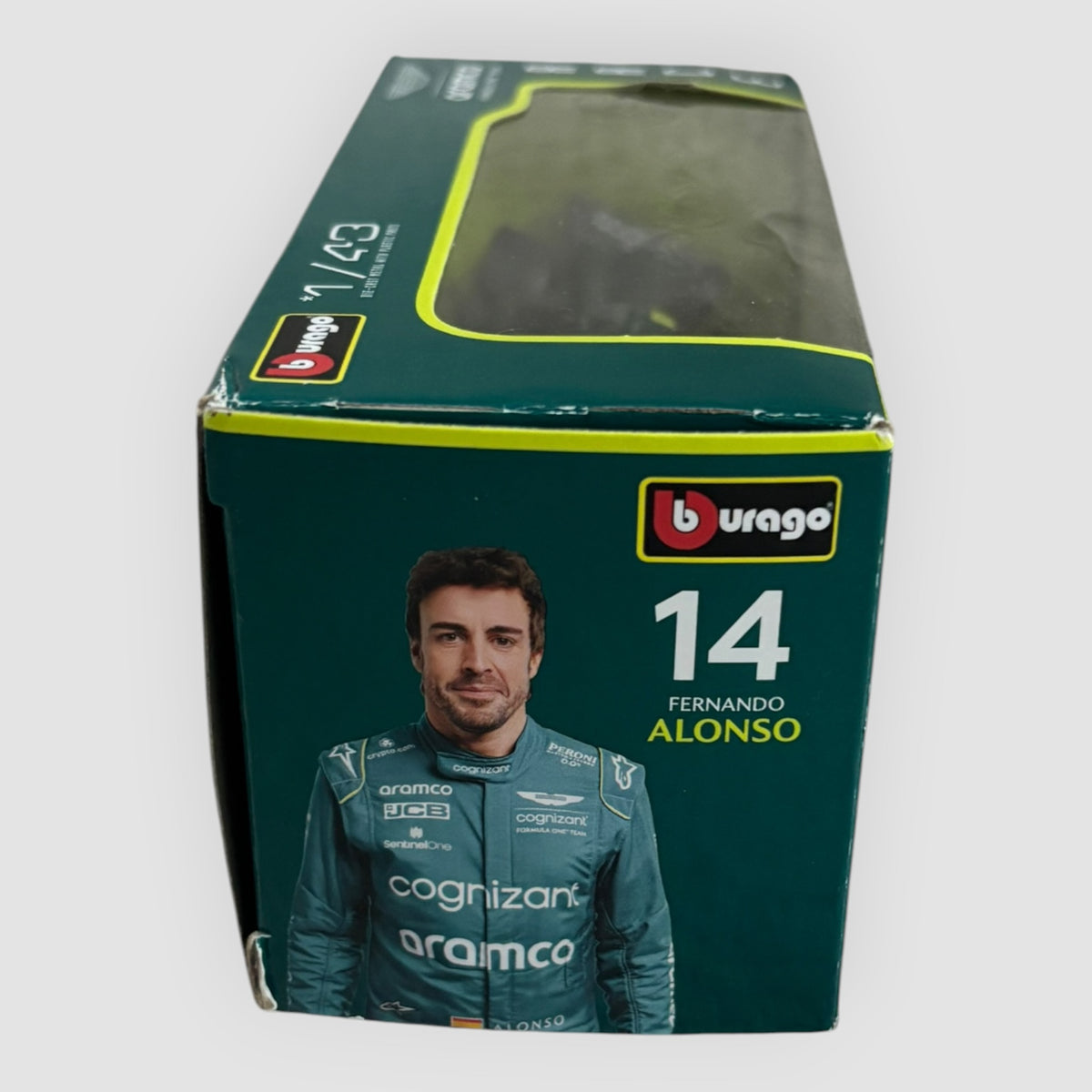 Bburago Aston Martin AMR23 #14 Fernando Alonso – Fórmula 1 – Escala 1:43