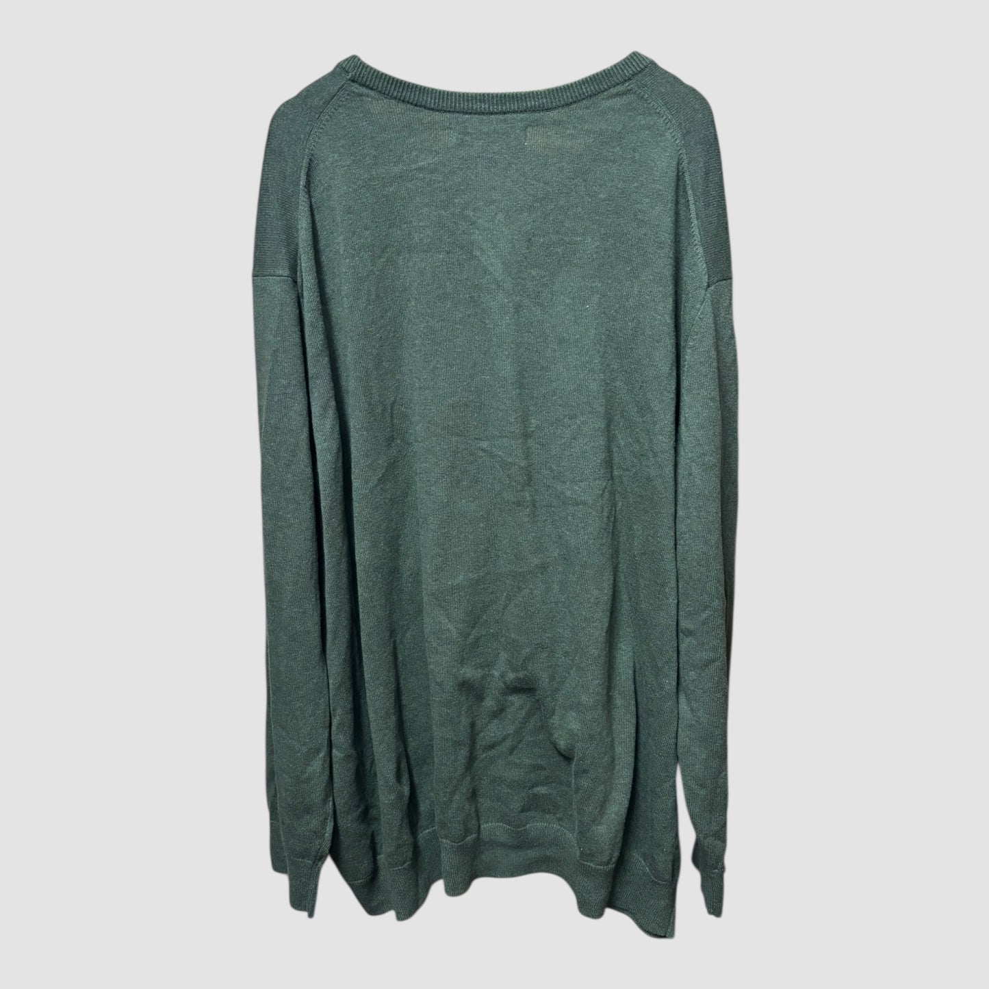 Camisola Amazon Essentials Homem Verde Azeitona Escuro 100% Algodão Manga Comprida 4XL Nova