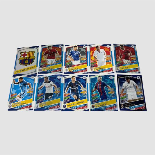 Conjunto de 10 cartas Topps Match Attax da UEFA Champions League