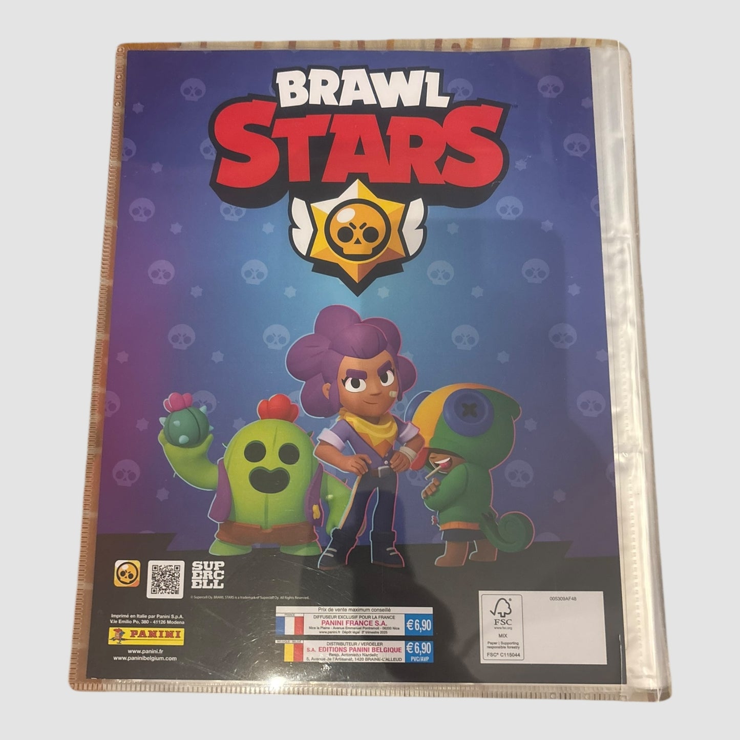 Pack Inicial Brawl Stars Panini com Dossier, 2 Saquetas Seladas e Carta Edição Limitada