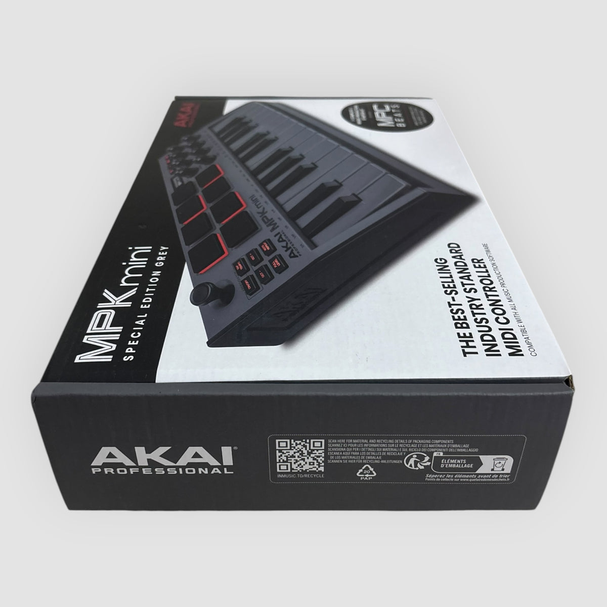 Teclado midi AKAI Professional MPK Mini MK3 – Special Edition Grey – Cinzento – Novo