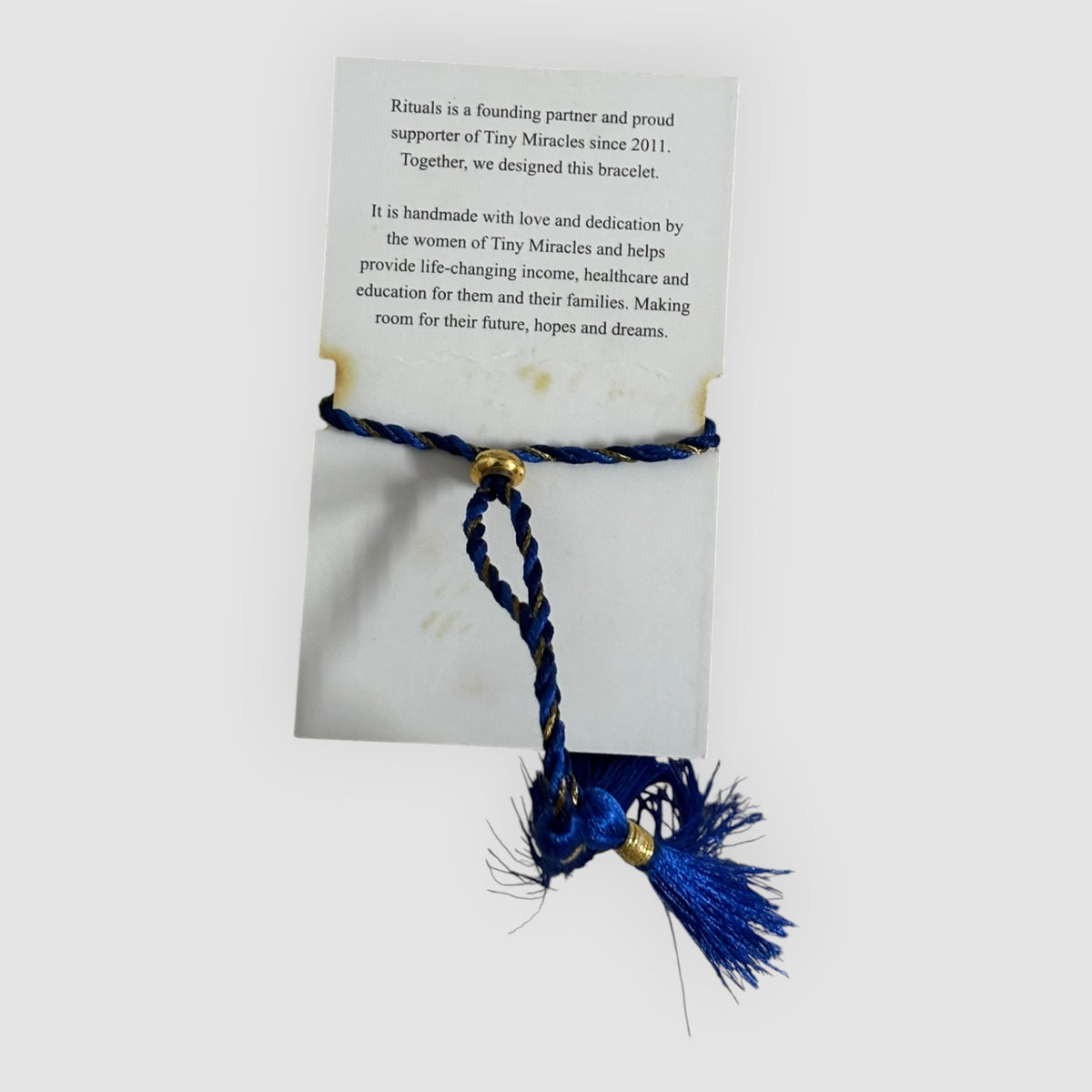 Pulseira Rituals x Tiny Miracles Azul e Dourada