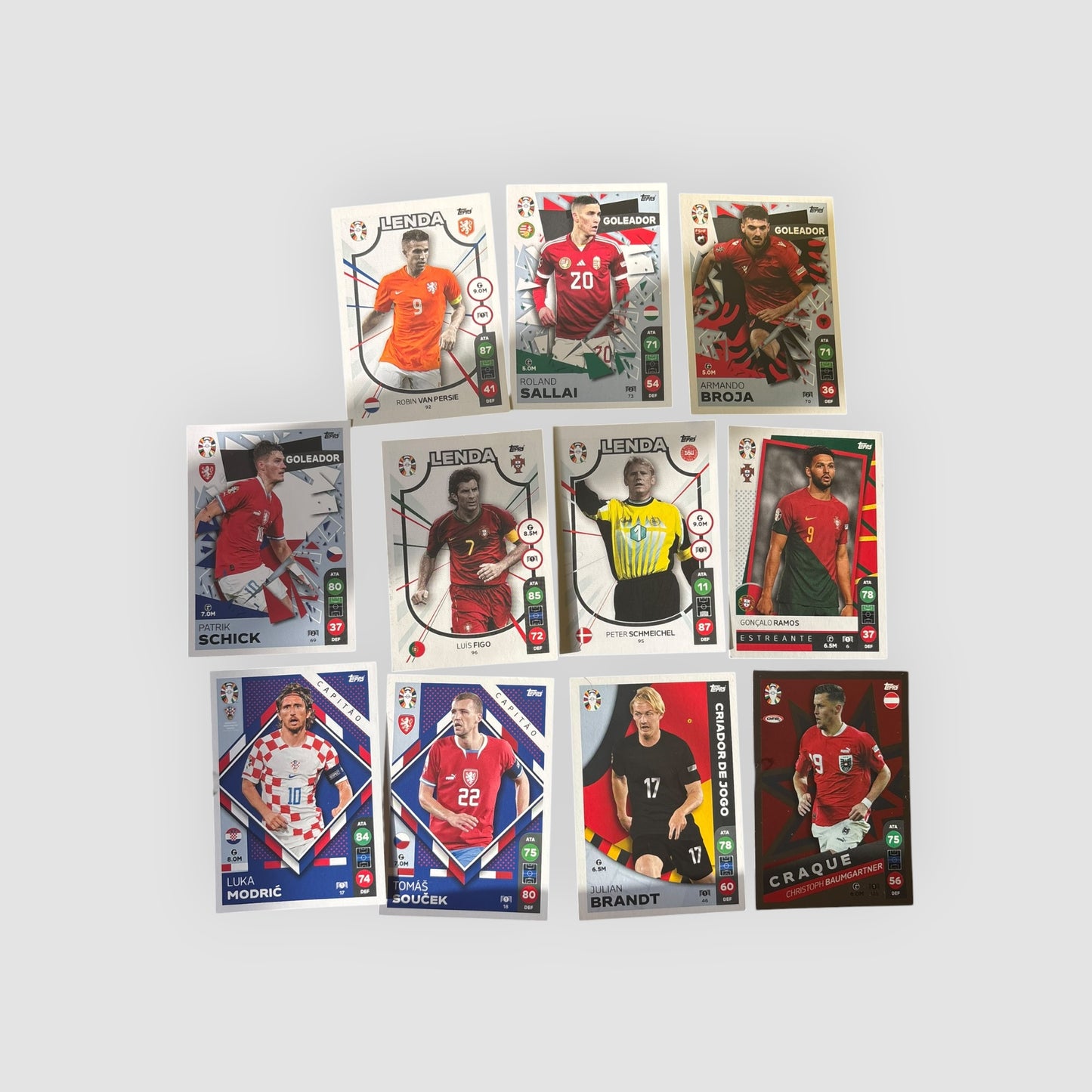 Topps Match Attax UEFA EURO 2024 – Lote 11 Cartas Futebol Colecionáveis ⚽🏆🎴