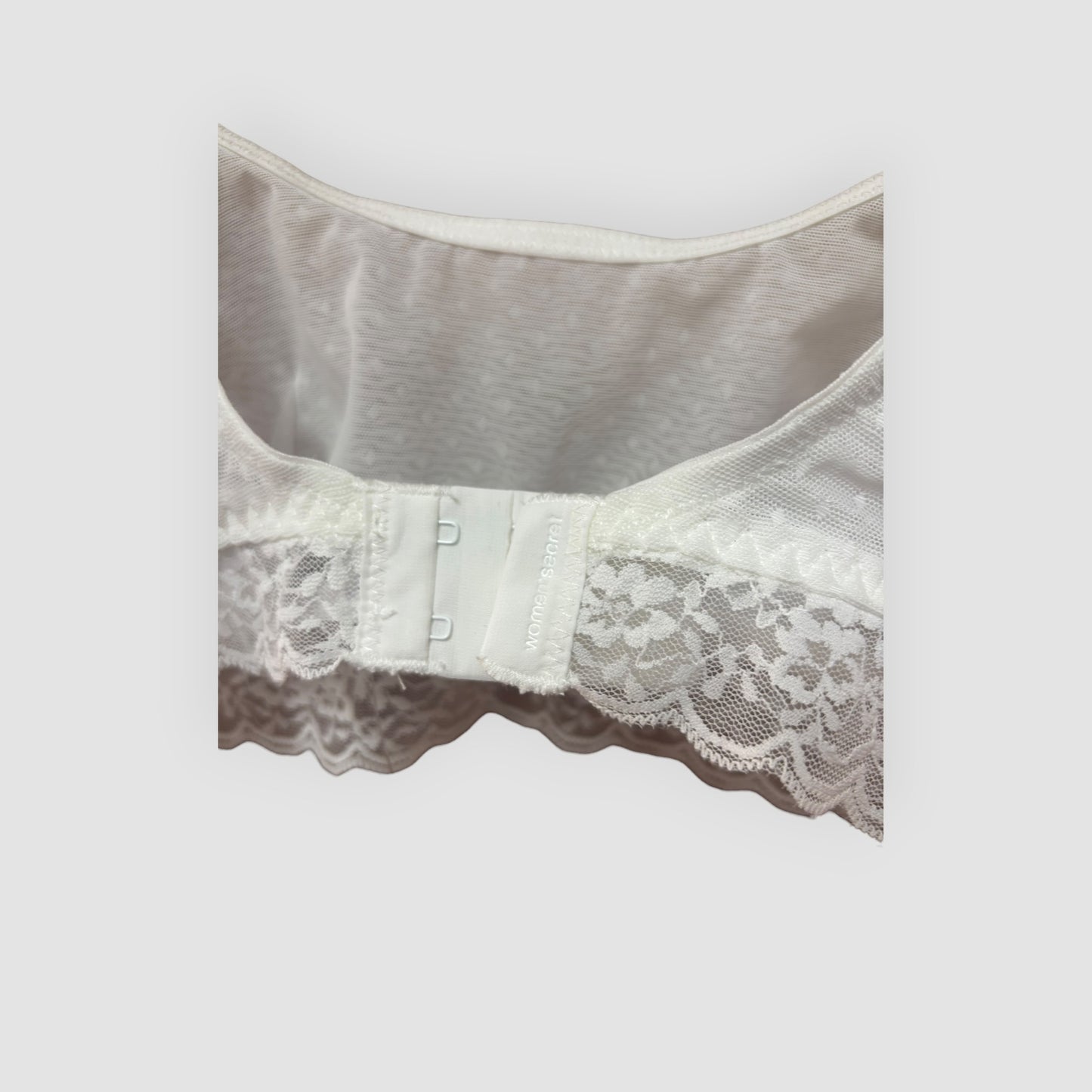 Women’secret Bralette Branco com Renda – Soutien Sem Aro Mulher Tamanho L