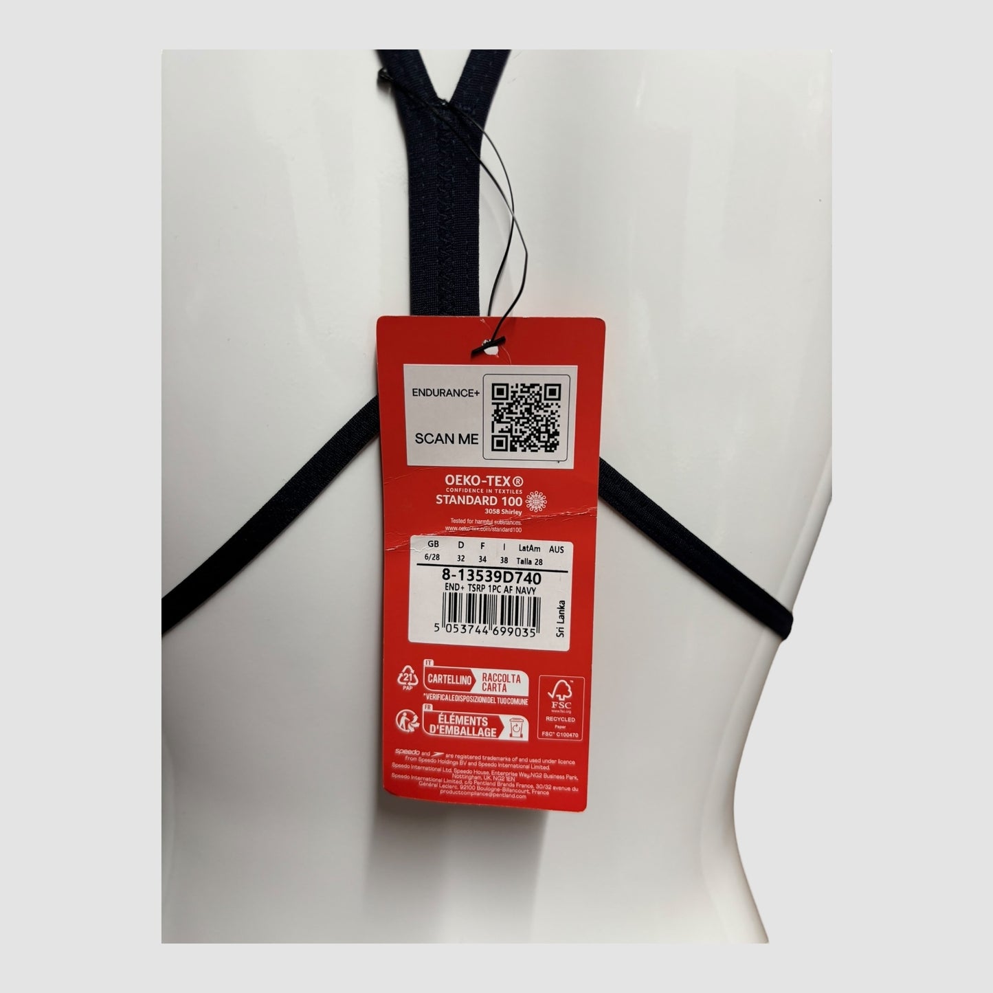 Fato de Banho Speedo Eco Endurance Azul Marinho Mulher Tamanho XXS / EU 32