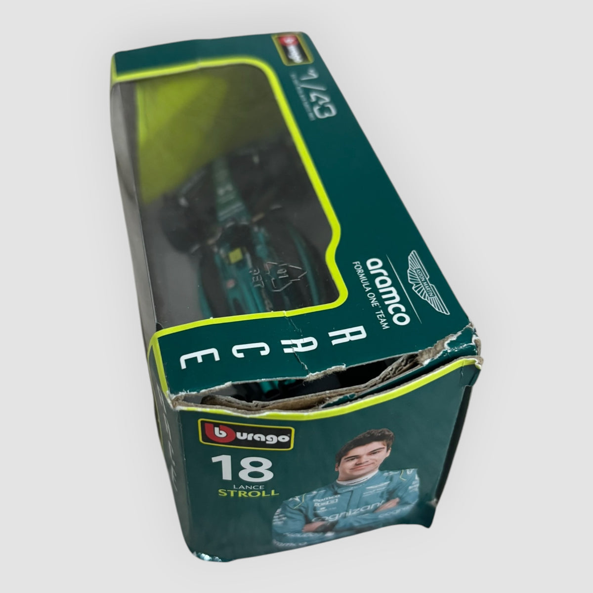 Carro Fórmula 1 Aston Martin AMR23 #14 Fernando Alonso – Bburago 1:43