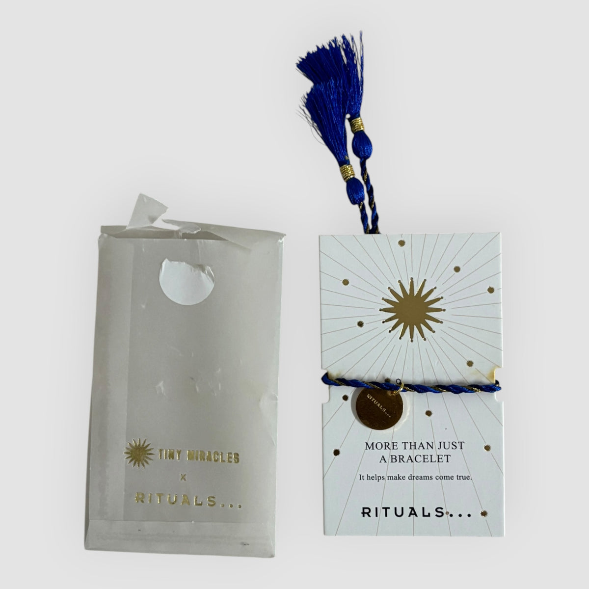 Pulseira Rituals x Tiny Miracles Azul e Dourada