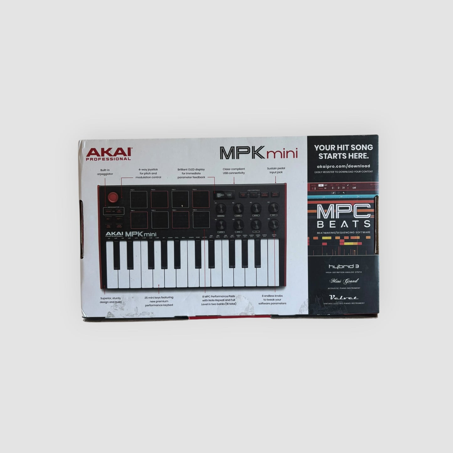 Akai Professional MPK Mini mk3 Controlador MIDI usb 25 Teclas Novo