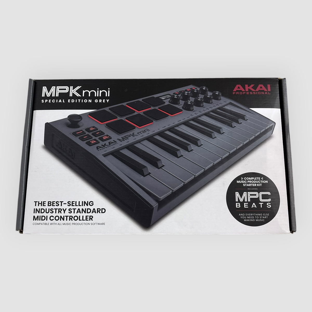 Teclado midi AKAI Professional MPK Mini MK3 – Special Edition Grey – Cinzento – Novo