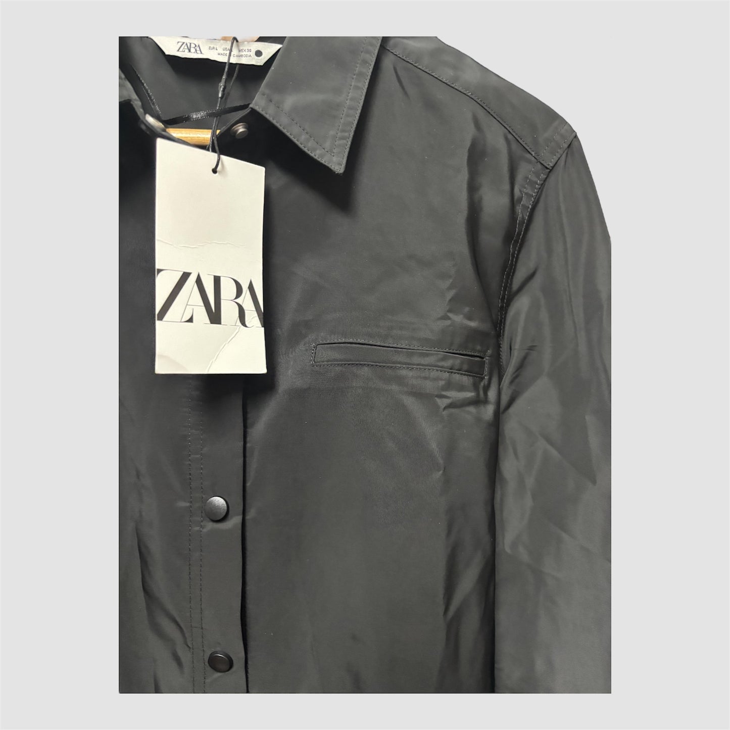 Camisa efeito Parka Zara tamanho L Nova