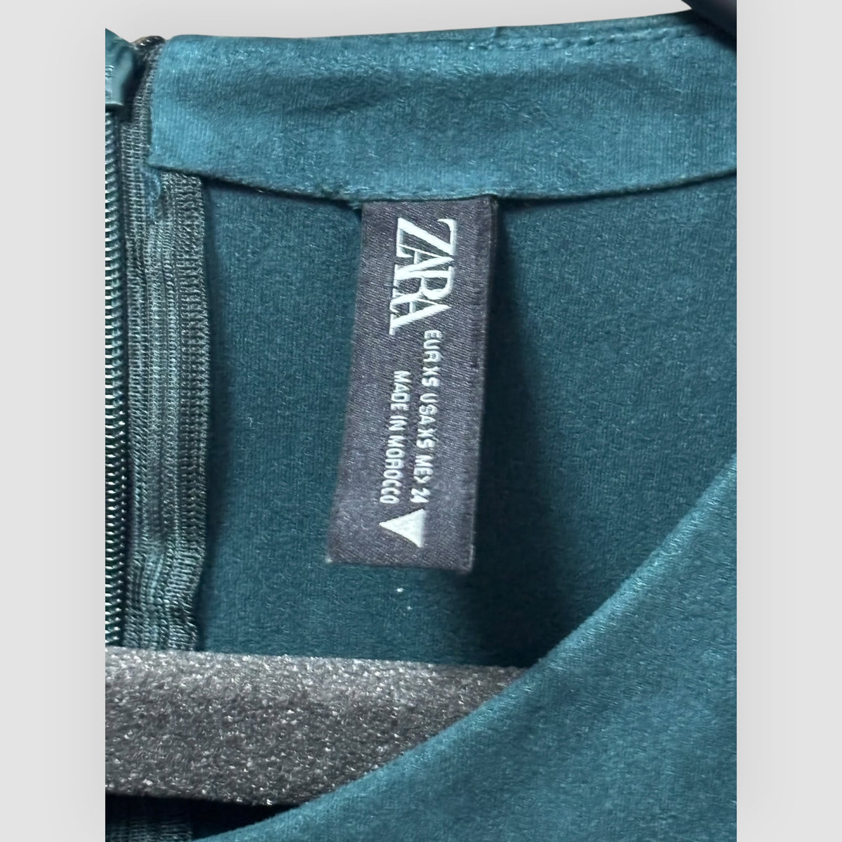 Vestido Zara Verde Petróleo Mulher – XS