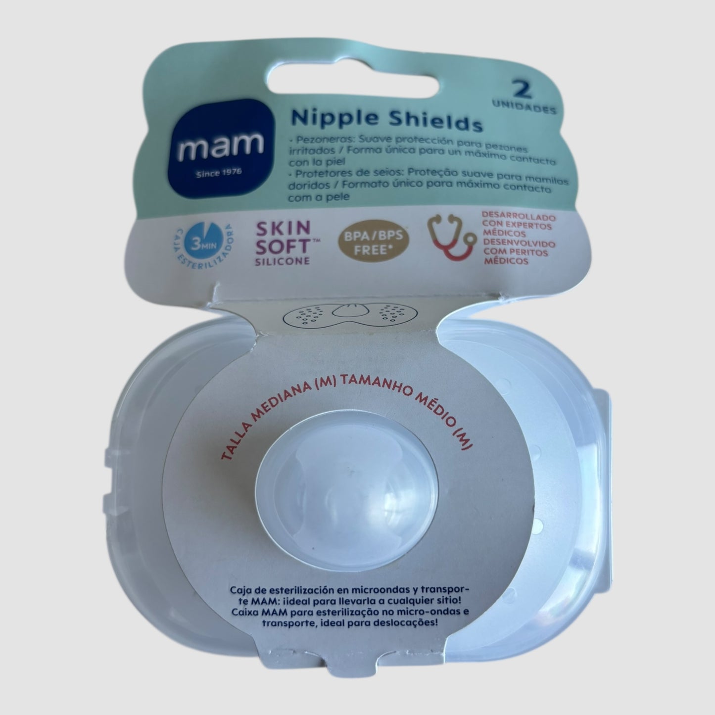 MAM Pregador de Silicone SkinSoft pack 2 unidades tamanho M Novo