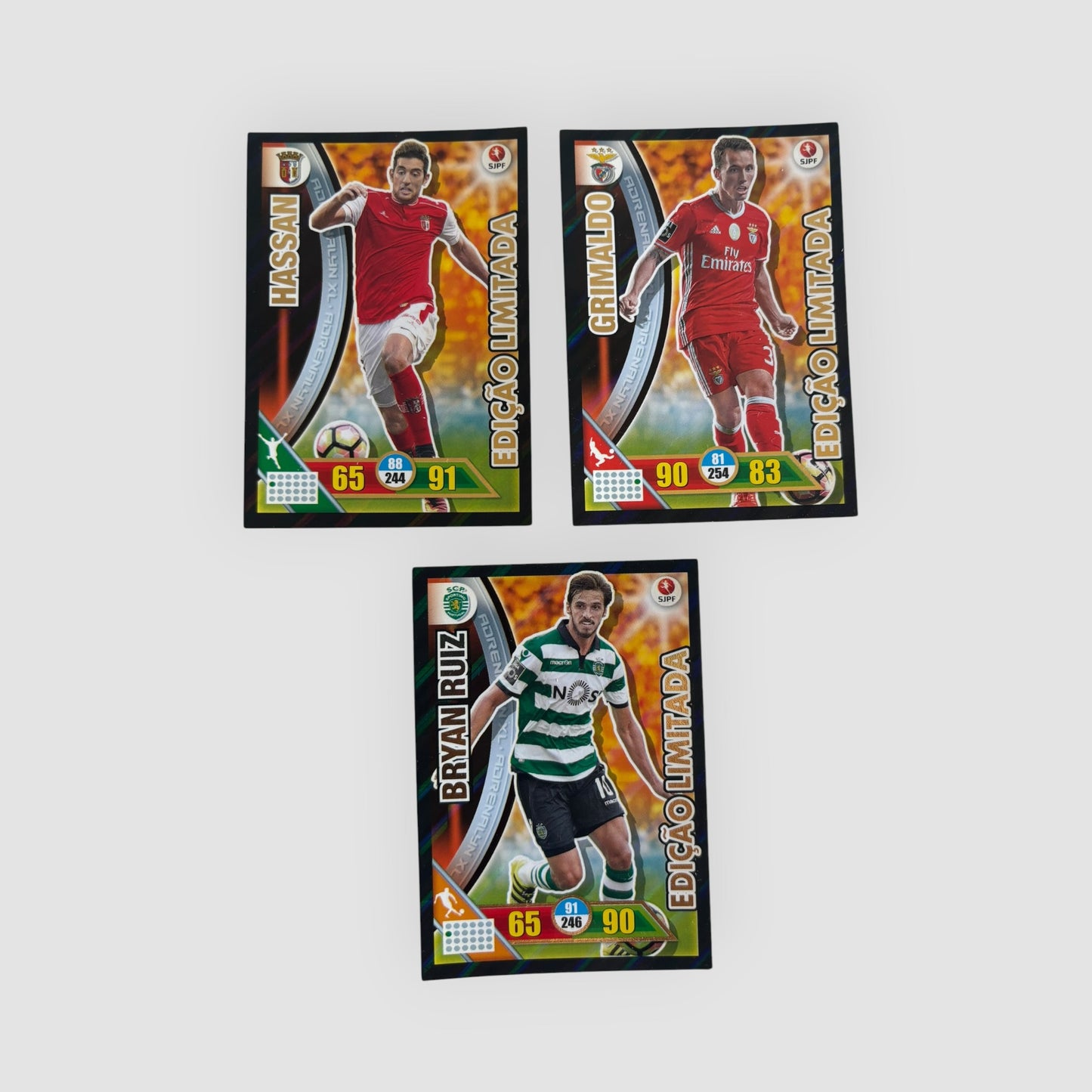 3 cartas Edição Limitada Adrenalyn 2016/2017 Panini