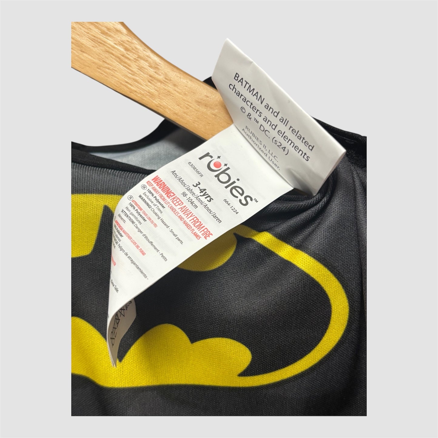 Disfarce Batman 3/4 anos DC Rubies