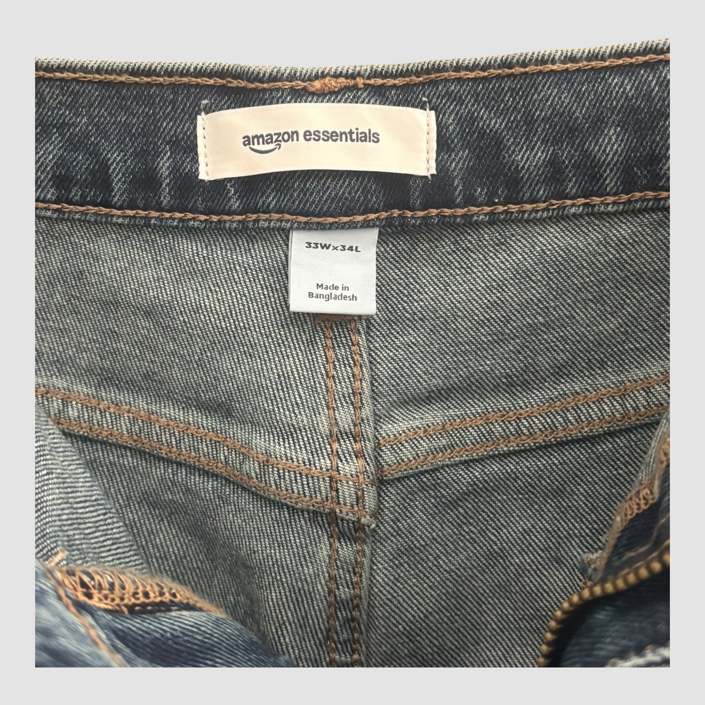Calças de ganga homem Amazon Essentials azul médio 33W/34L
