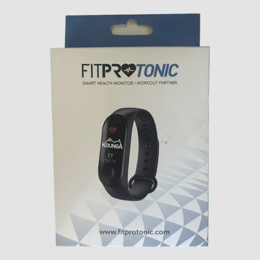 Pulseira Fitness FitProTonic Kounga Smart Health Monitor Preta