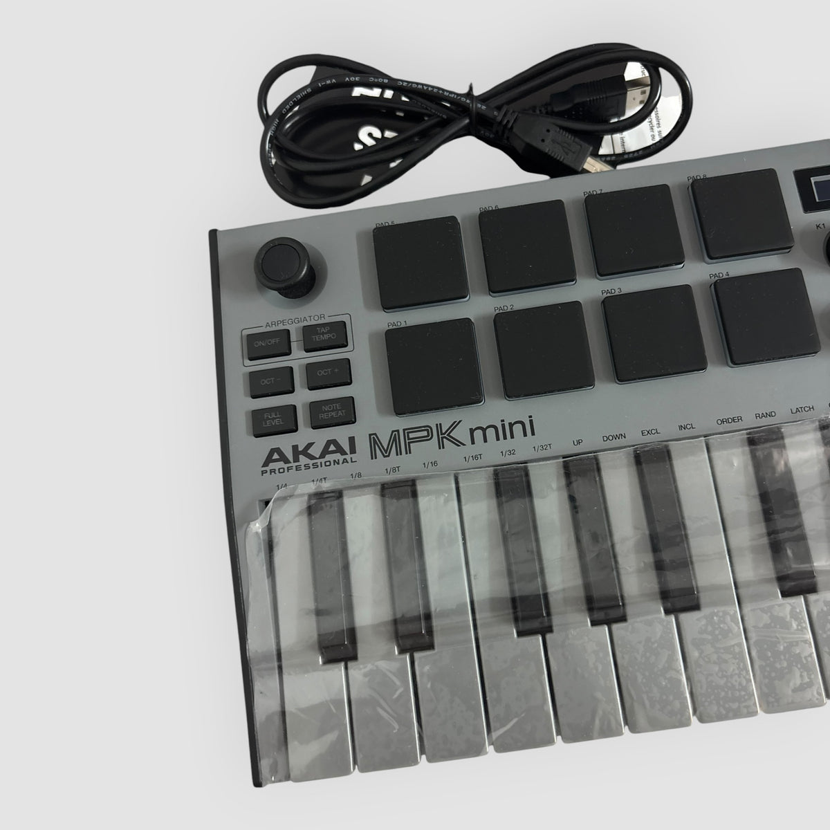 Teclado midi AKAI Professional MPK Mini MK3 – Special Edition Grey – Cinzento – Novo