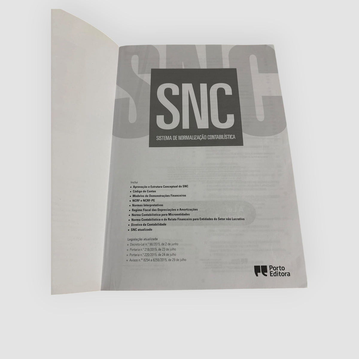 SNC – Sistema de Normalização Contabilística – 6.ª Edição – Porto Editora