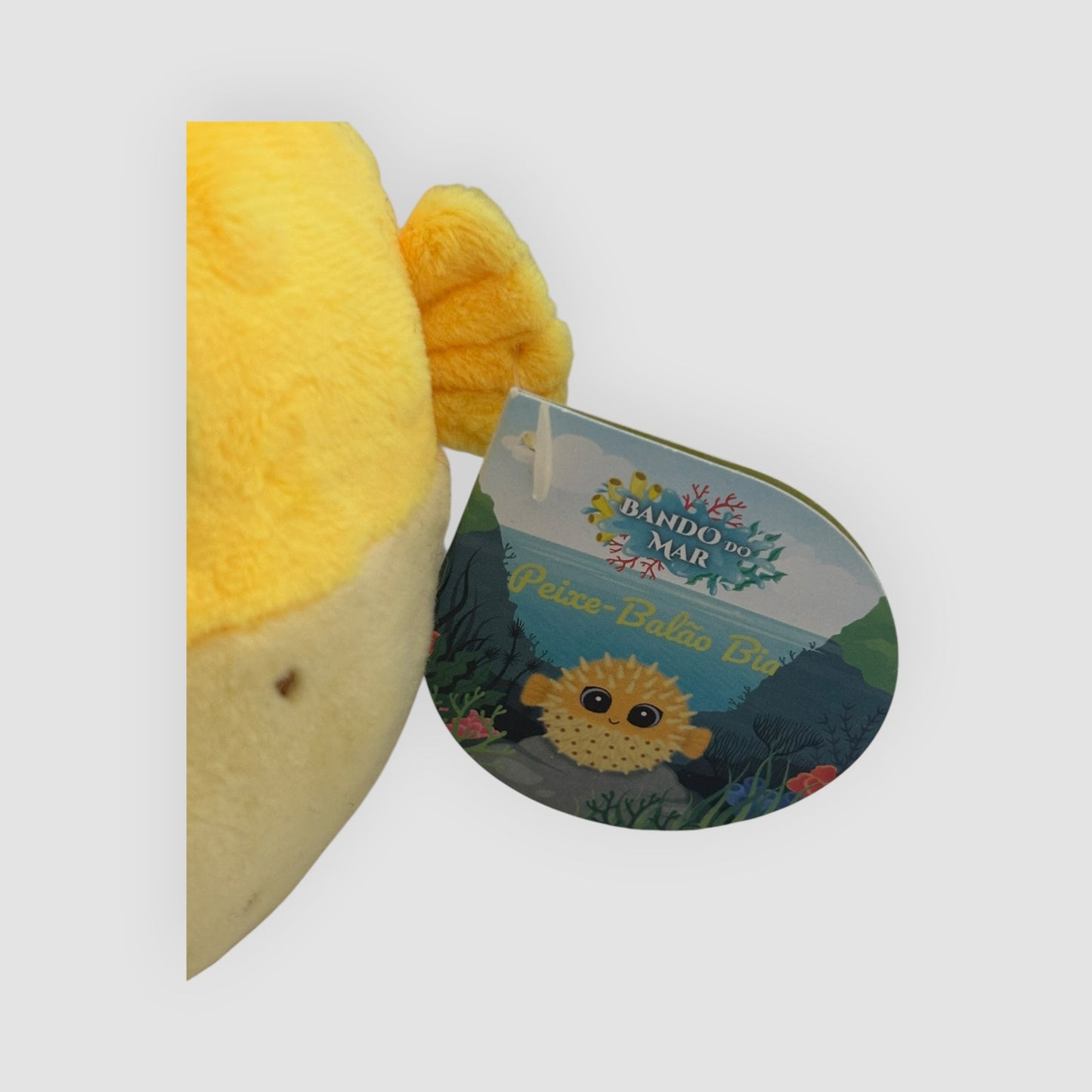 Peluche Peixe-Balão Amarelo Bando do Mar Pingo Doce Novo com Etiqueta
