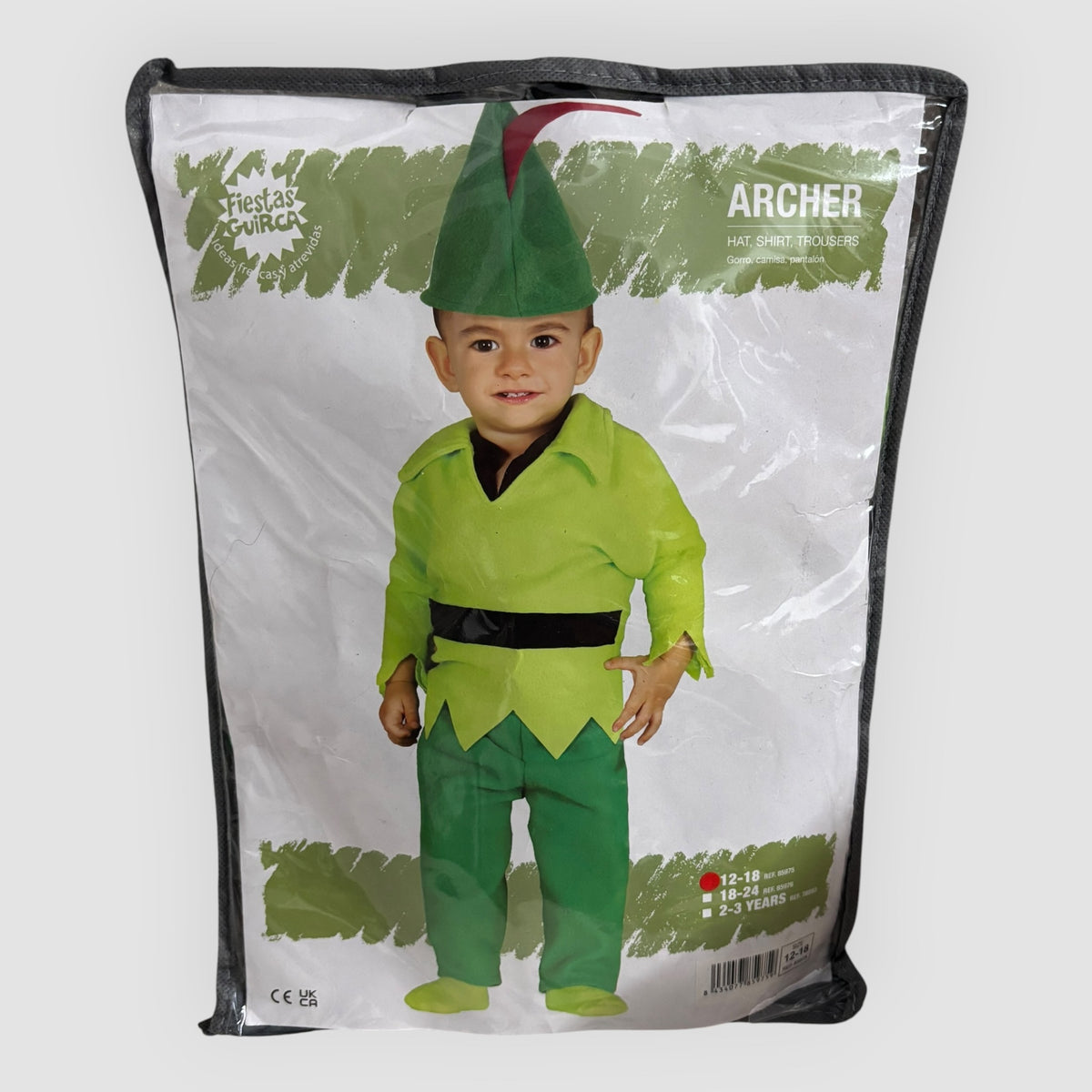 Disfarce Peter Pan / Robin dos Bosques Bebé – 12 a 18 Meses – Novo