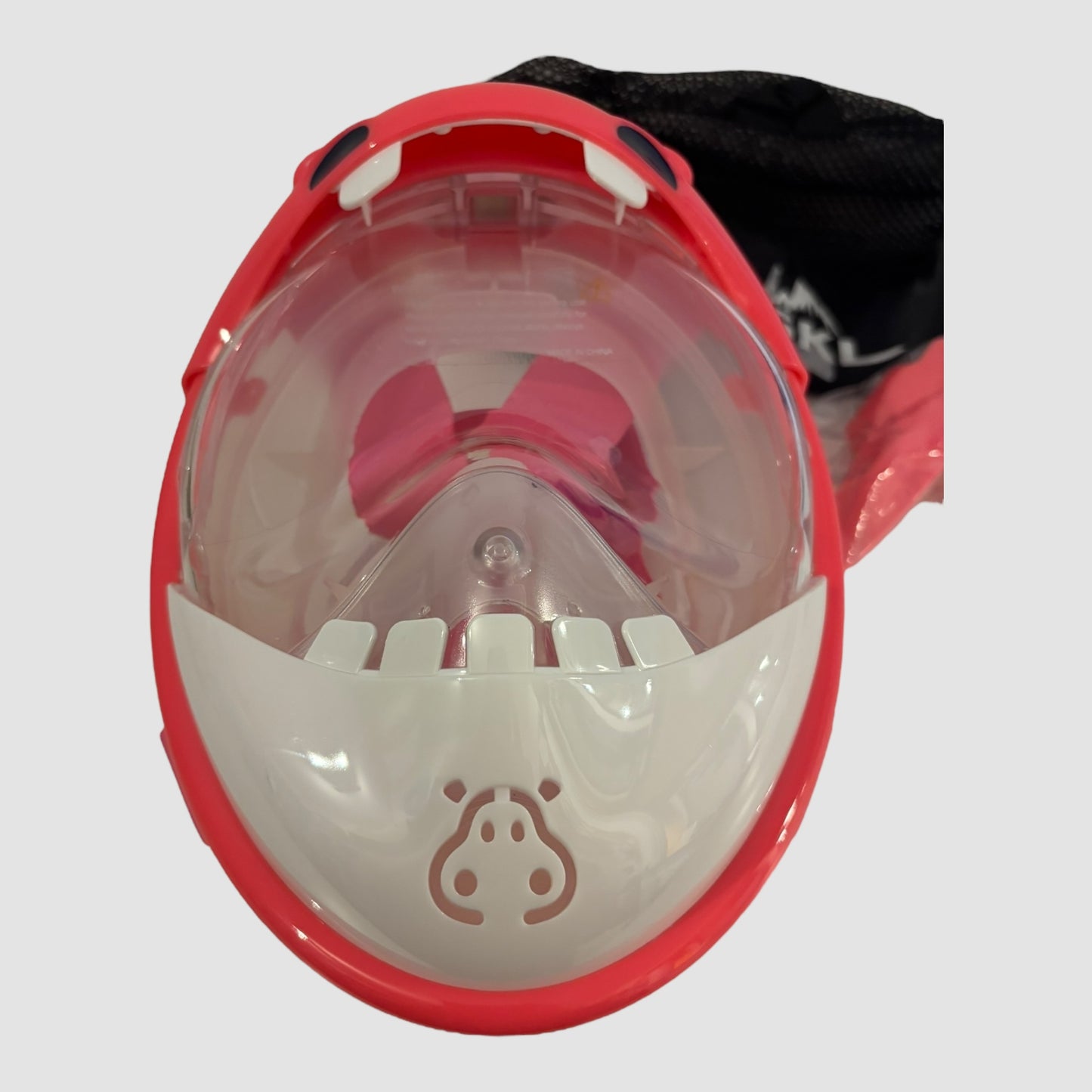 Máscara de Snorkeling Criança 4-11 Anos Rosa com Bolsa
