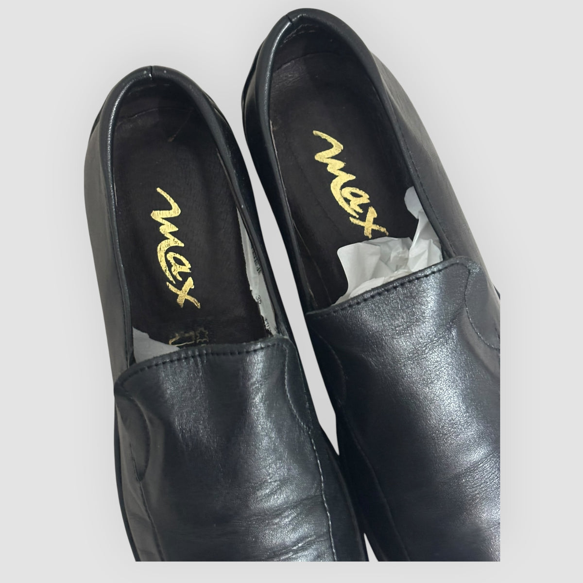 Sapatos Mocassins Max Pretos Mulher Tamanho 35