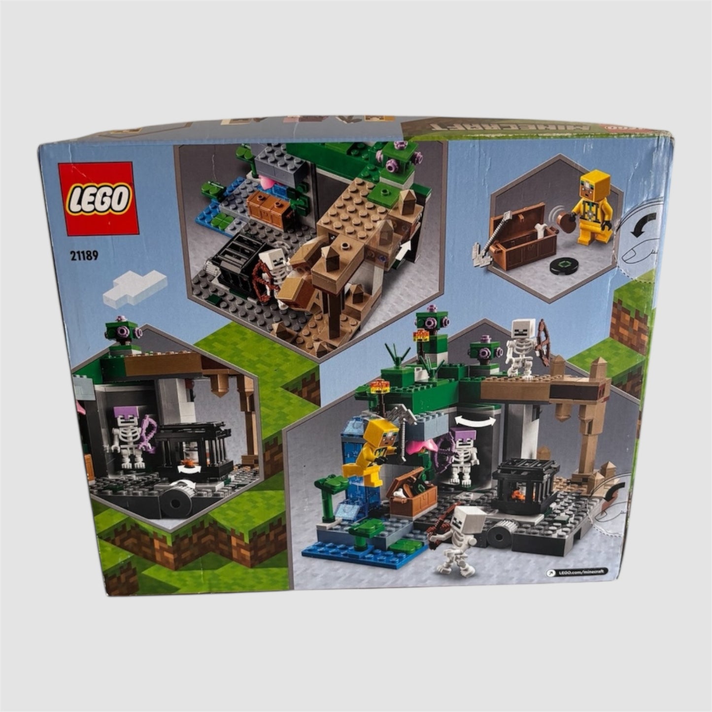 LEGO Minecraft Gruta Esqueletos 21189 Novo