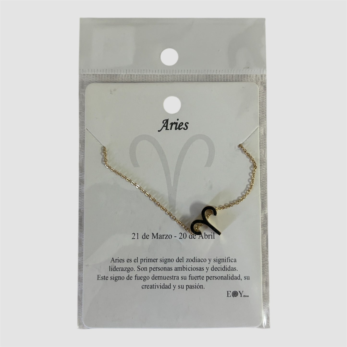 Colar signo Carneiro dourado aço Novo