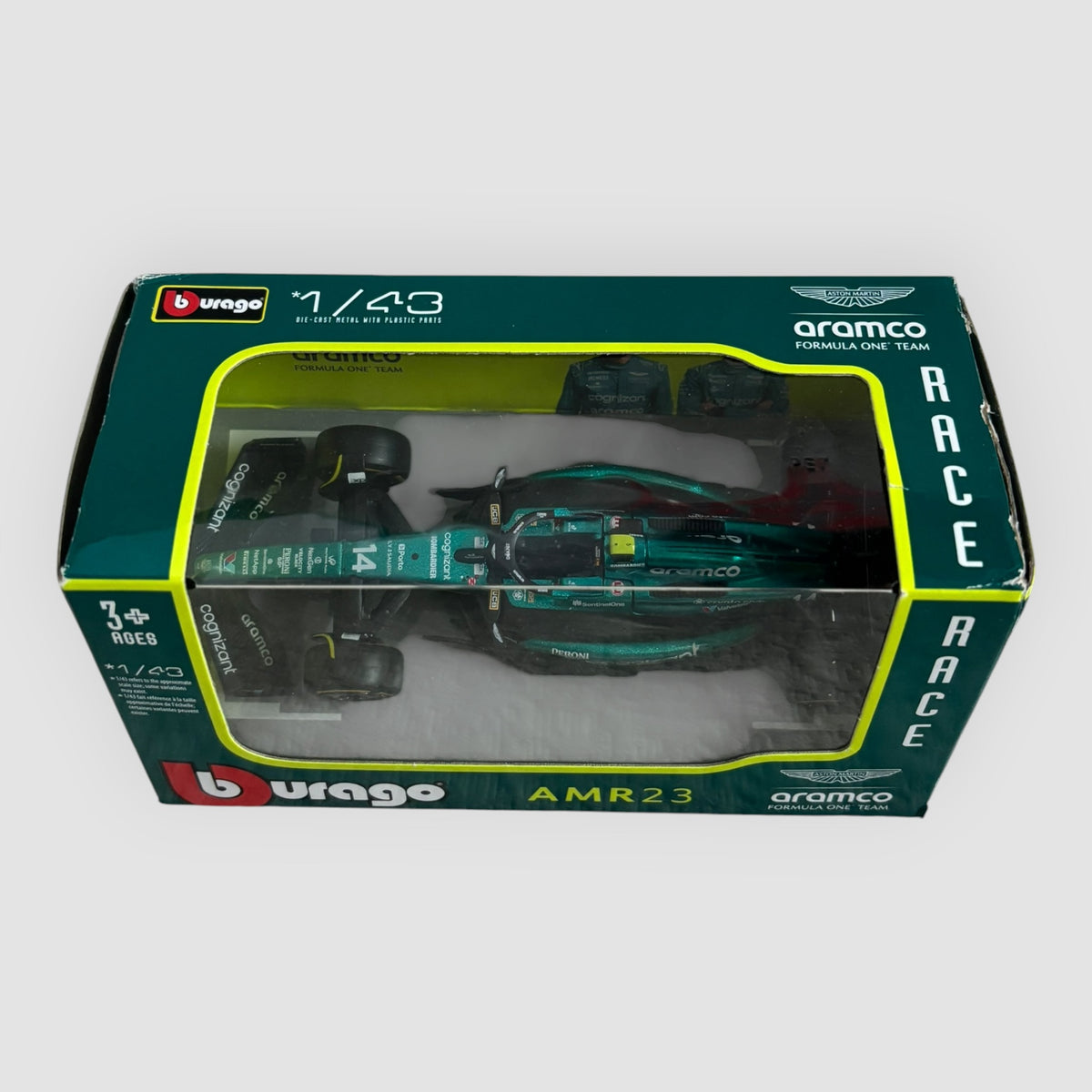 Bburago Aston Martin AMR23 #14 Fernando Alonso – Fórmula 1 – Escala 1:43