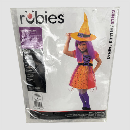 Disfarce Bruxa Superstar tamanho 3-4 anos Rubies