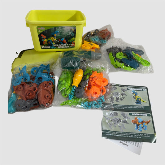 Kit brinquedos dinossauros desmontáveis crianças Novo