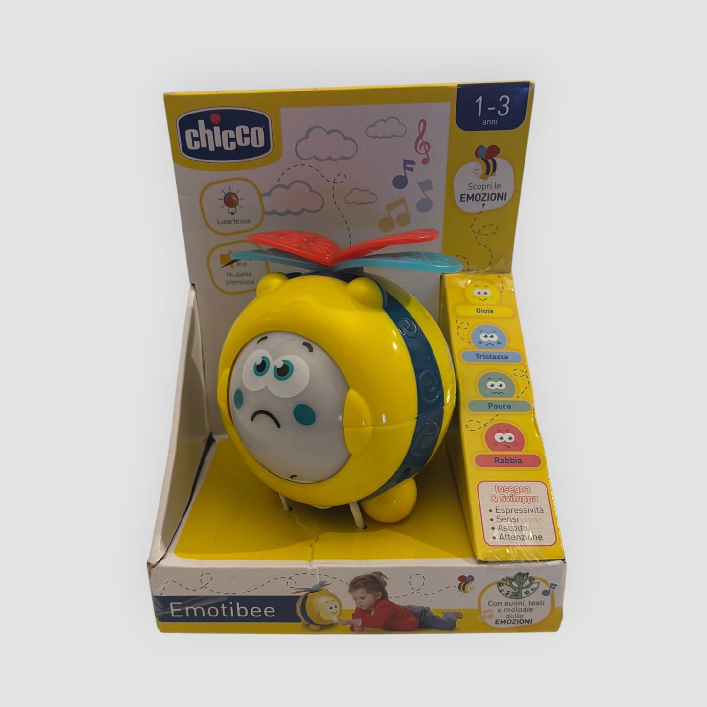 Chicco Emotibee  Brinquedo Educativo Interativo Emoções (1-3 Anos) Novo Deadstock