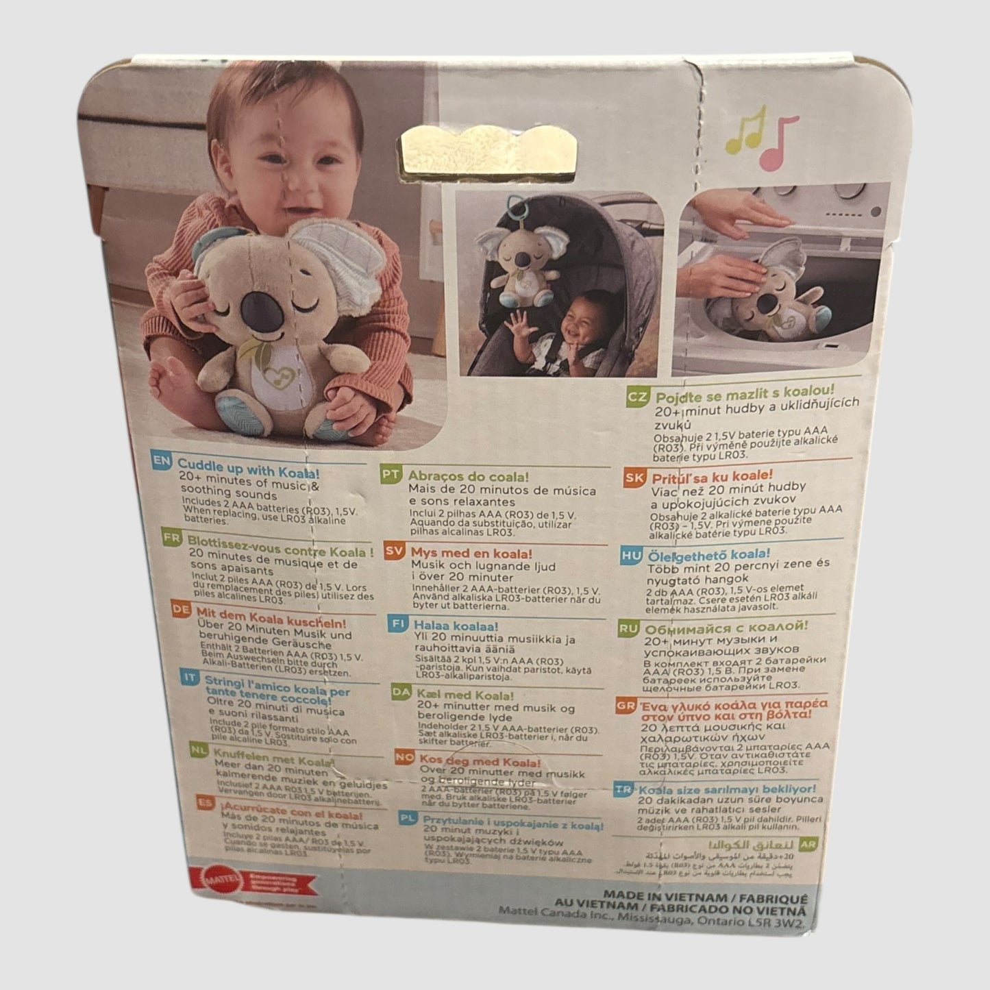 Fisher-Price Koala para Levar a Passear com Música e Sons Calmantes