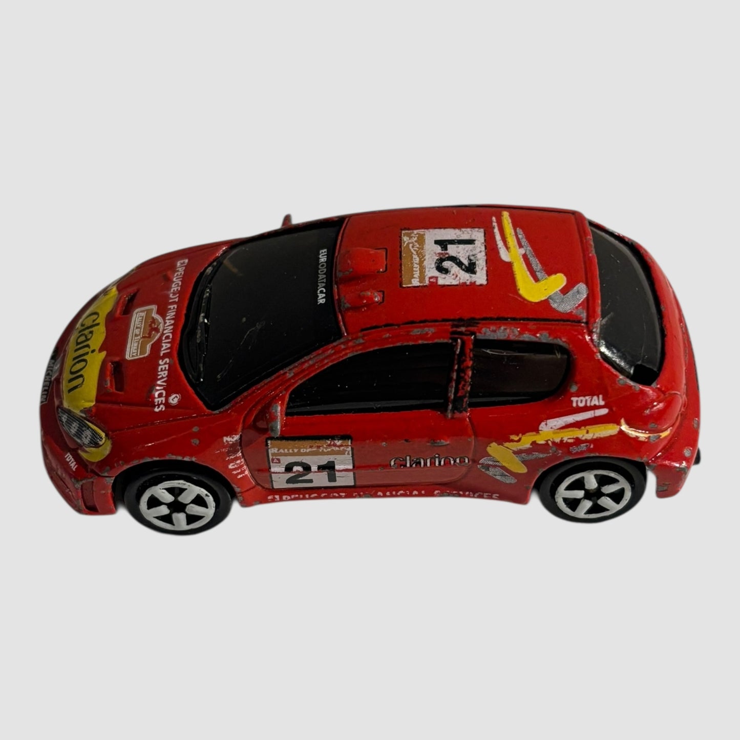 Majorette Peugeot 206 WRC Clarion Vermelho