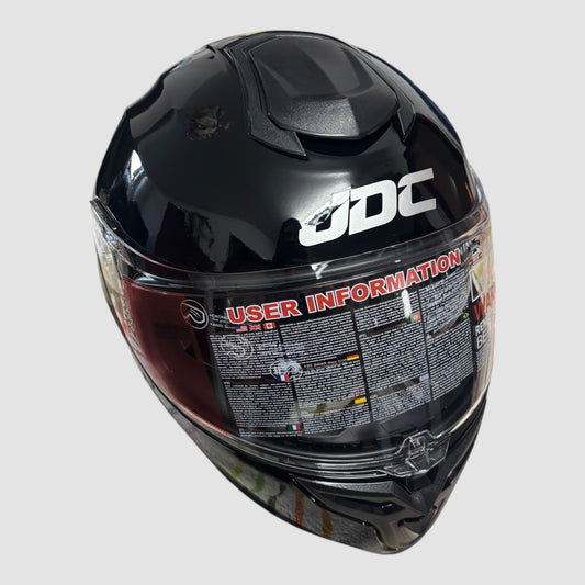 Capacete de Mota Integral JDC Preto com Dupla Viseira Tamanho M Novo