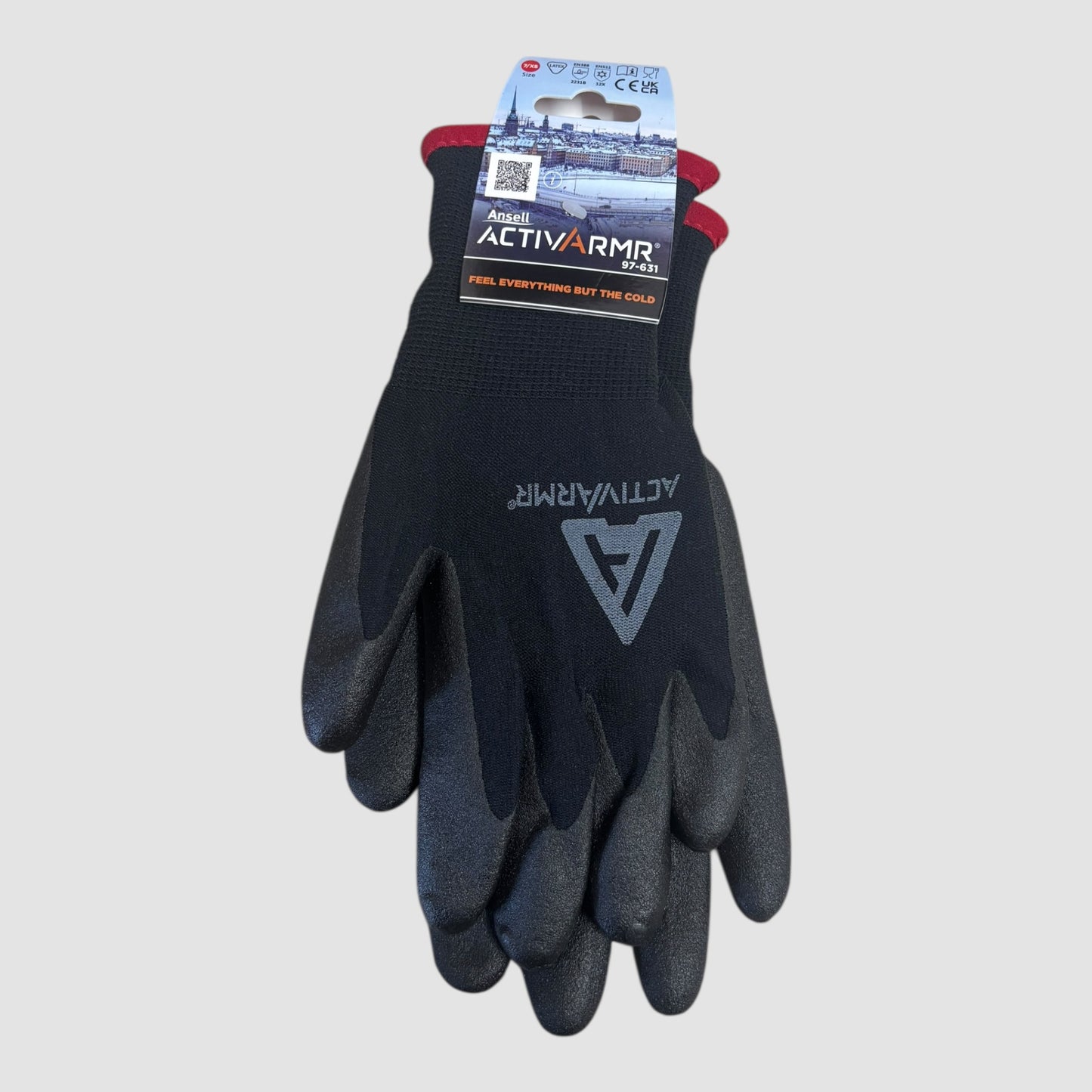 Luvas Térmicas Ansell ActivArmr 97-631 Pretas Tamanho 7/XS Novas