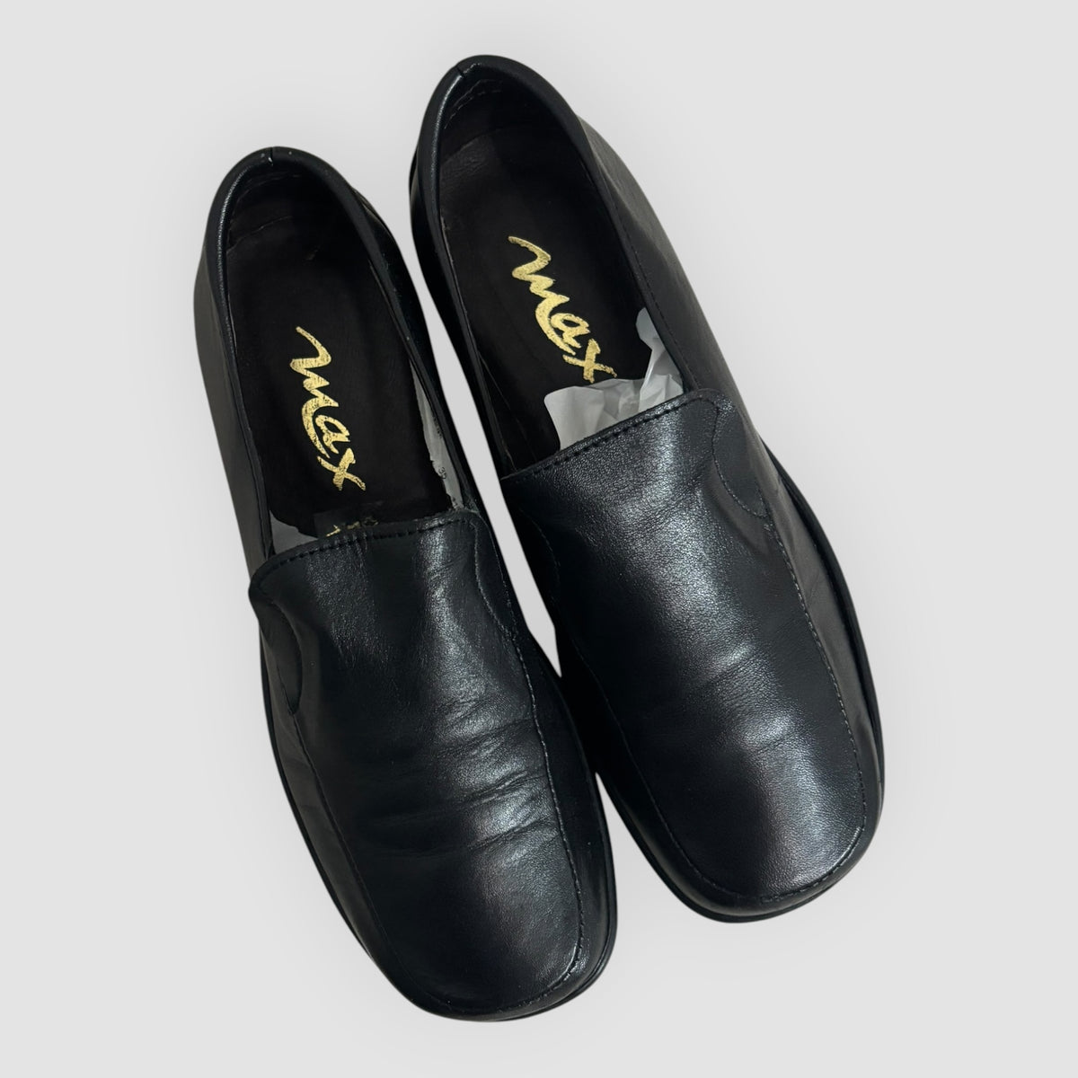 Sapatos Mocassins Max Pretos Mulher Tamanho 35