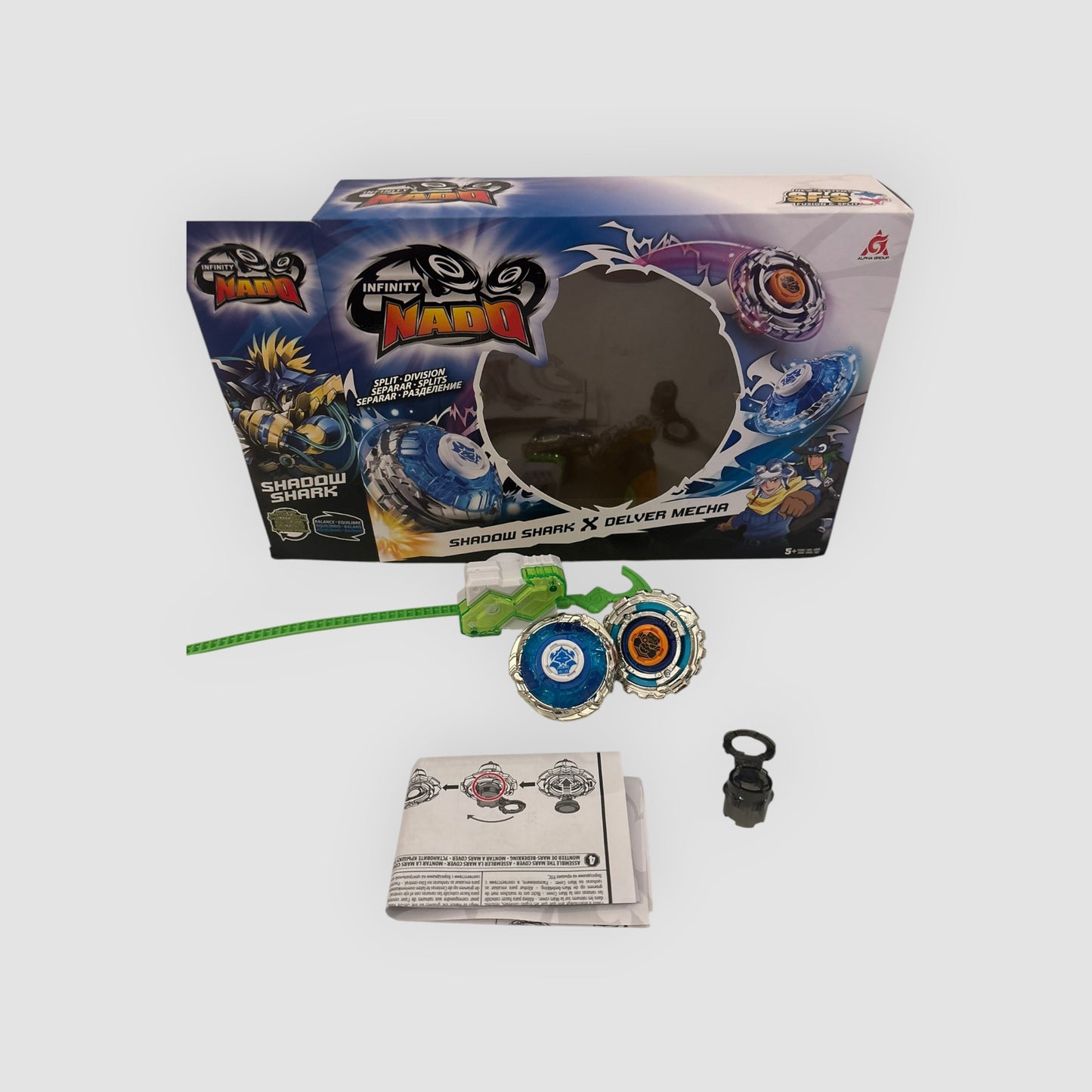 Infinity Nado Shadow Shark X Delver Mecha Em Bom Estado