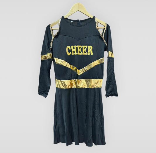 Disfarce de Cheerleader / Animadora de Claque – Tamanho L – Com Pompons e Meias