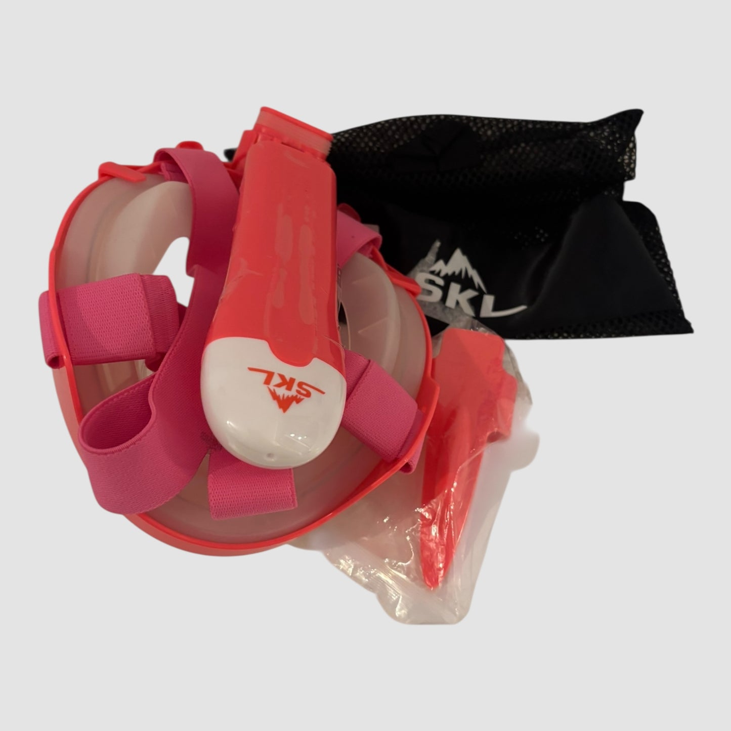 Máscara de Snorkeling Criança 4-11 Anos Rosa com Bolsa