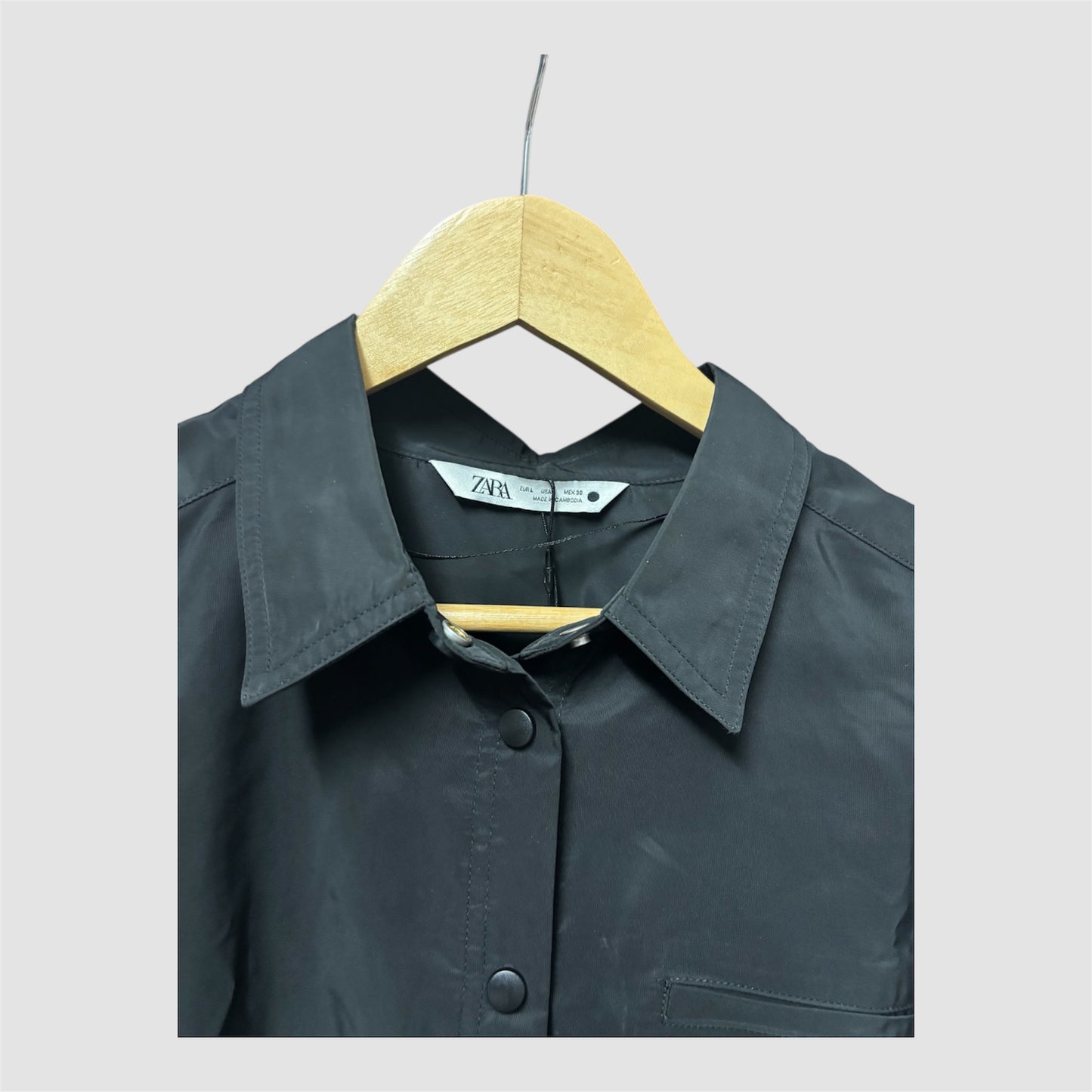 Camisa efeito Parka Zara tamanho L Nova