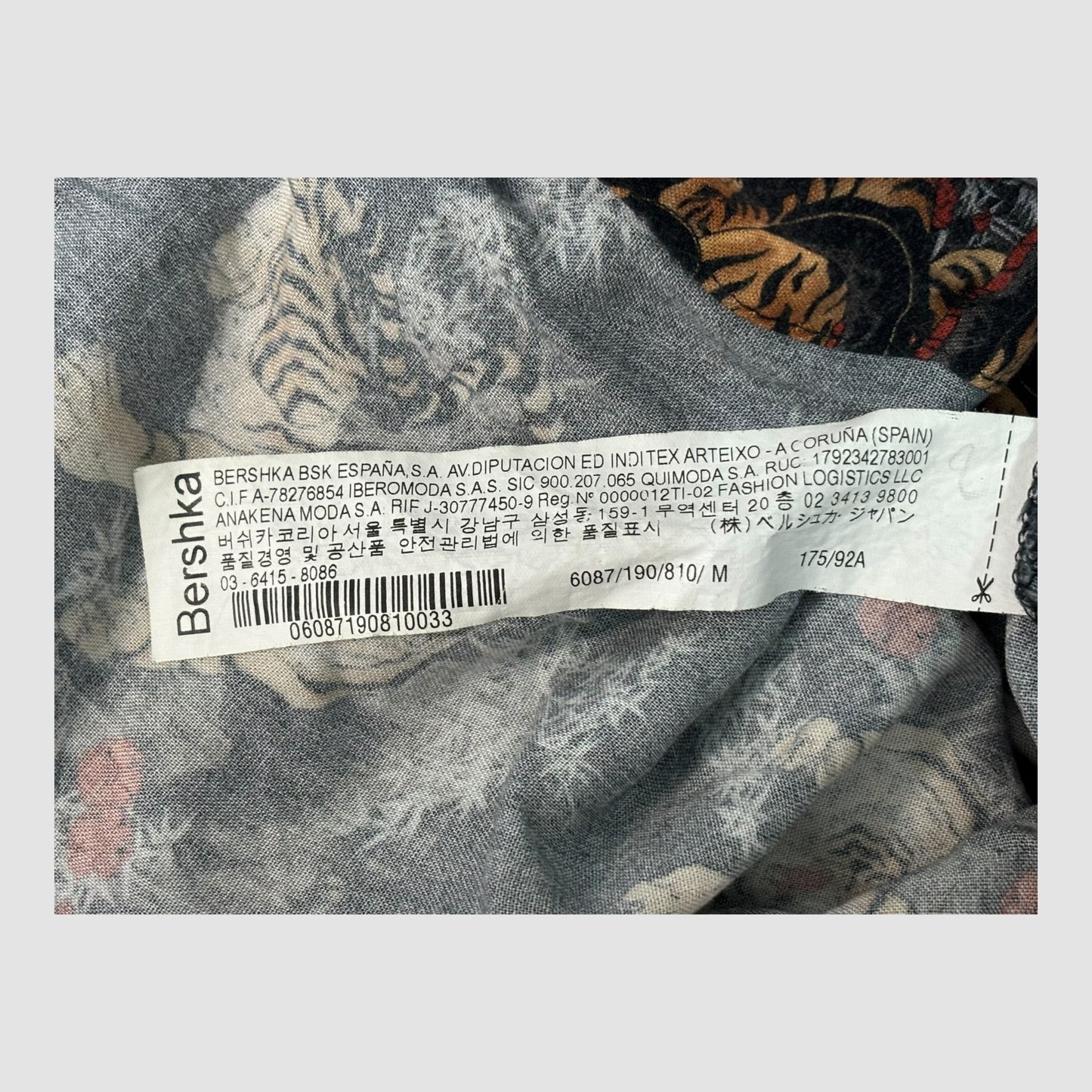 Camisa manga curta homem Bershka tamanho M