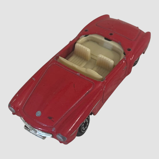 Miniatura carro descapotável clássico vermelho Welly