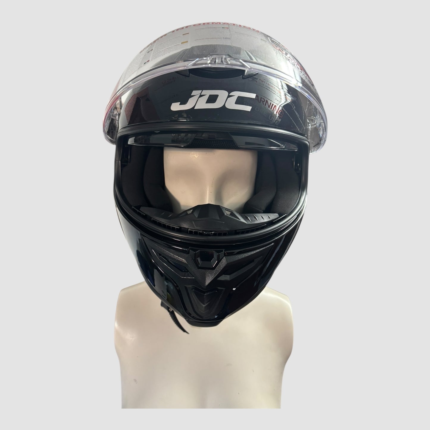 Capacete de Mota Integral JDC Preto com Dupla Viseira Tamanho M Novo