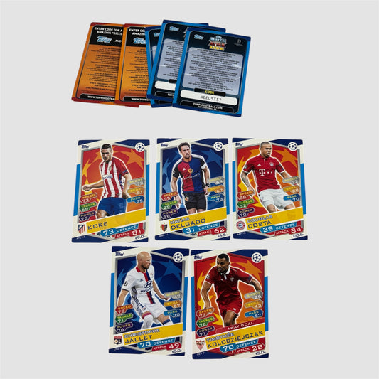 Conjunto de 5 cartas Topps Match Attax da UEFA Champions League