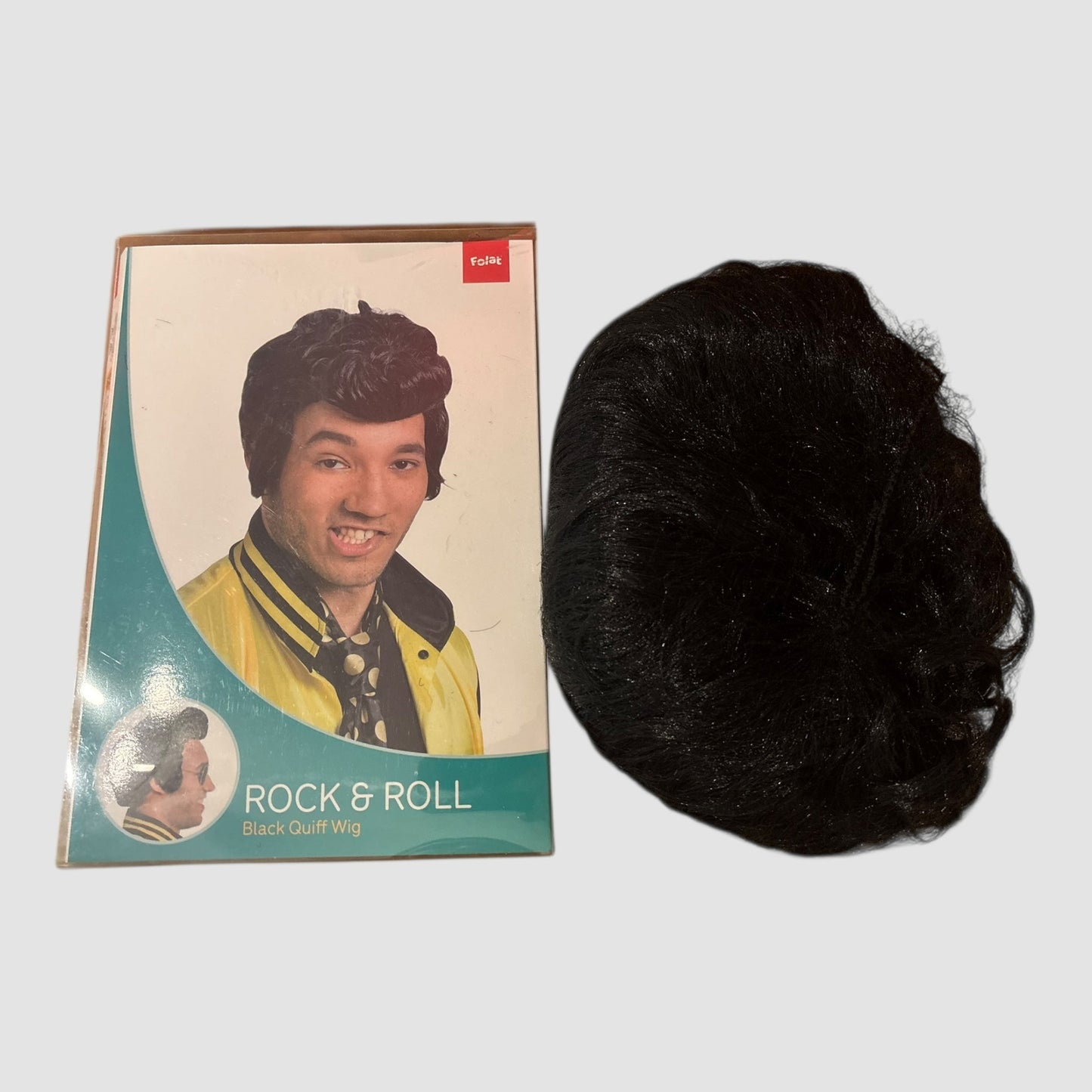 Peruca Rock and Roll Preta Adulto Novo