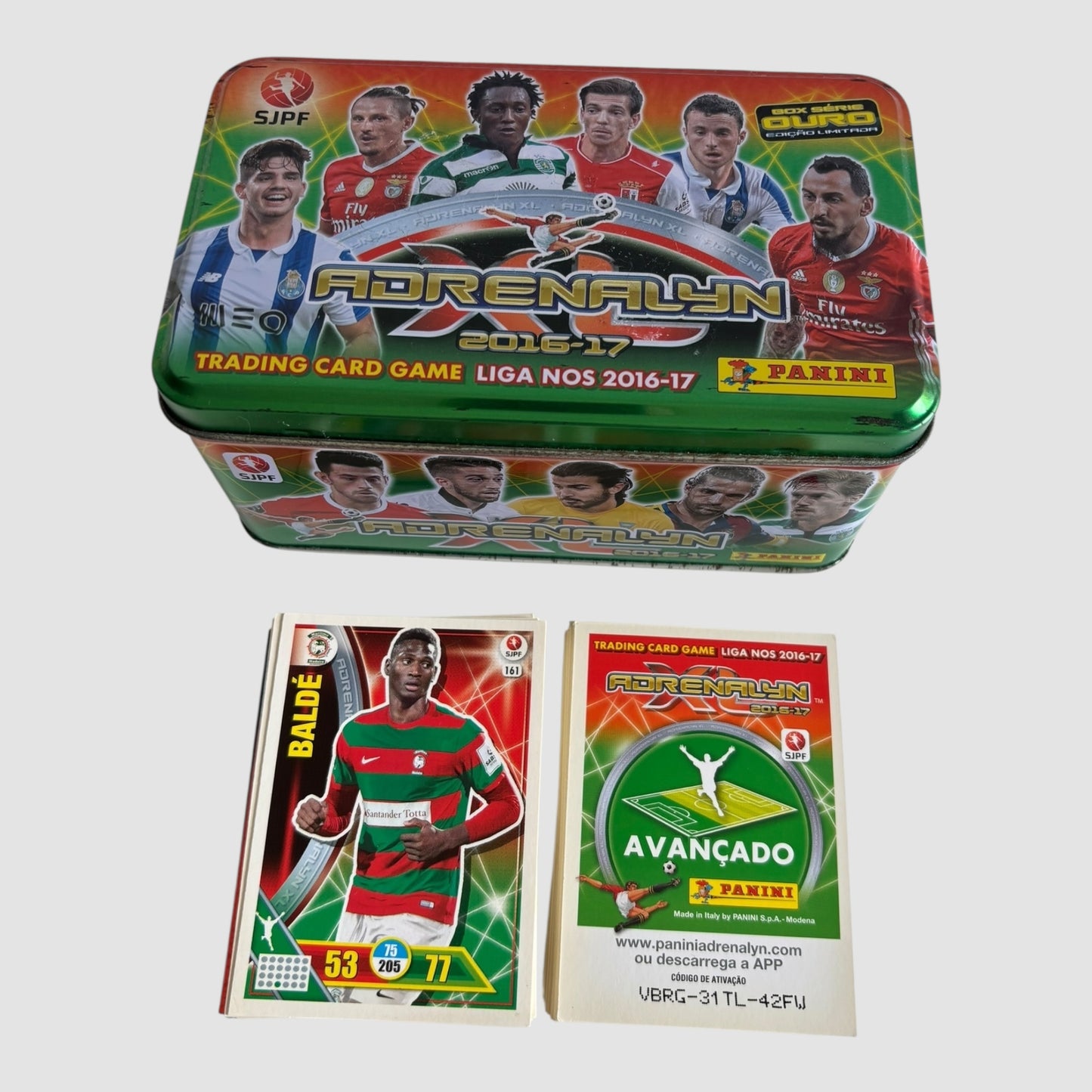 55 Cartas Adrenalyn 2016/2017 Panini + Caixa
