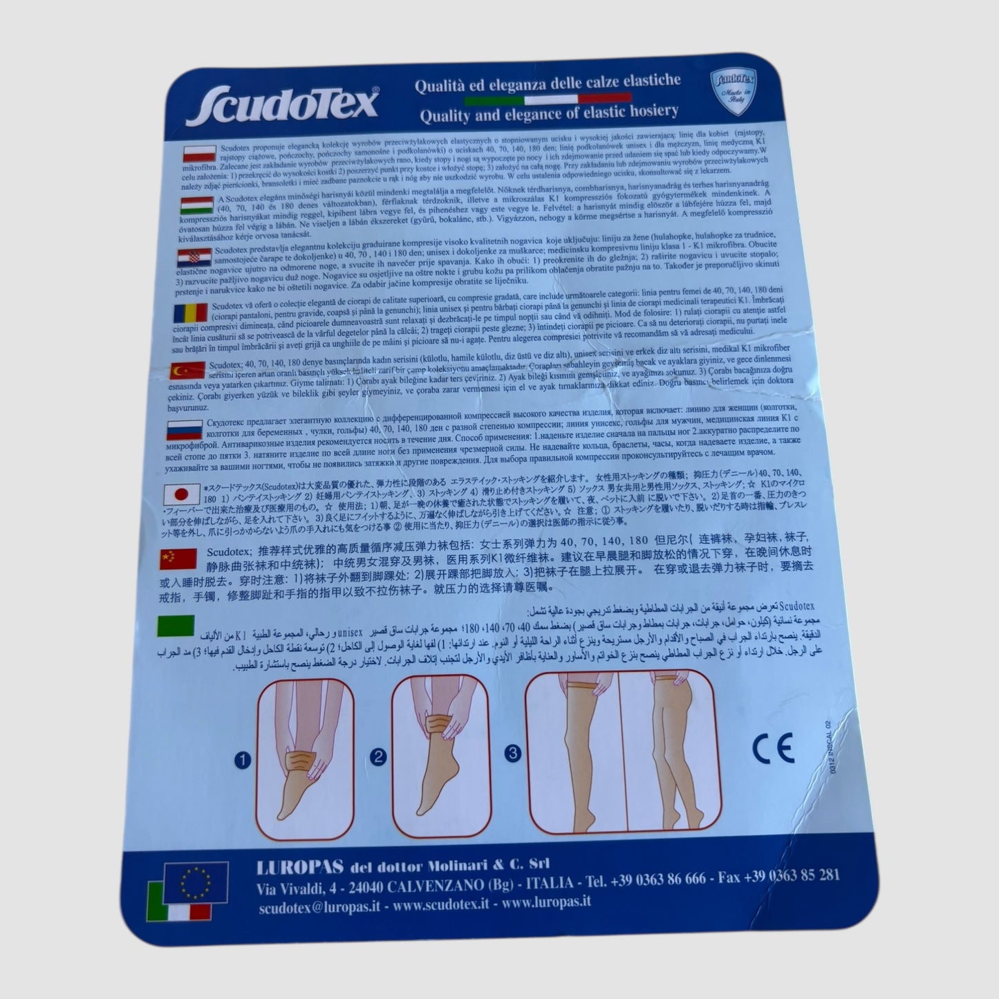Scudotex Meias de compressão tamanho M