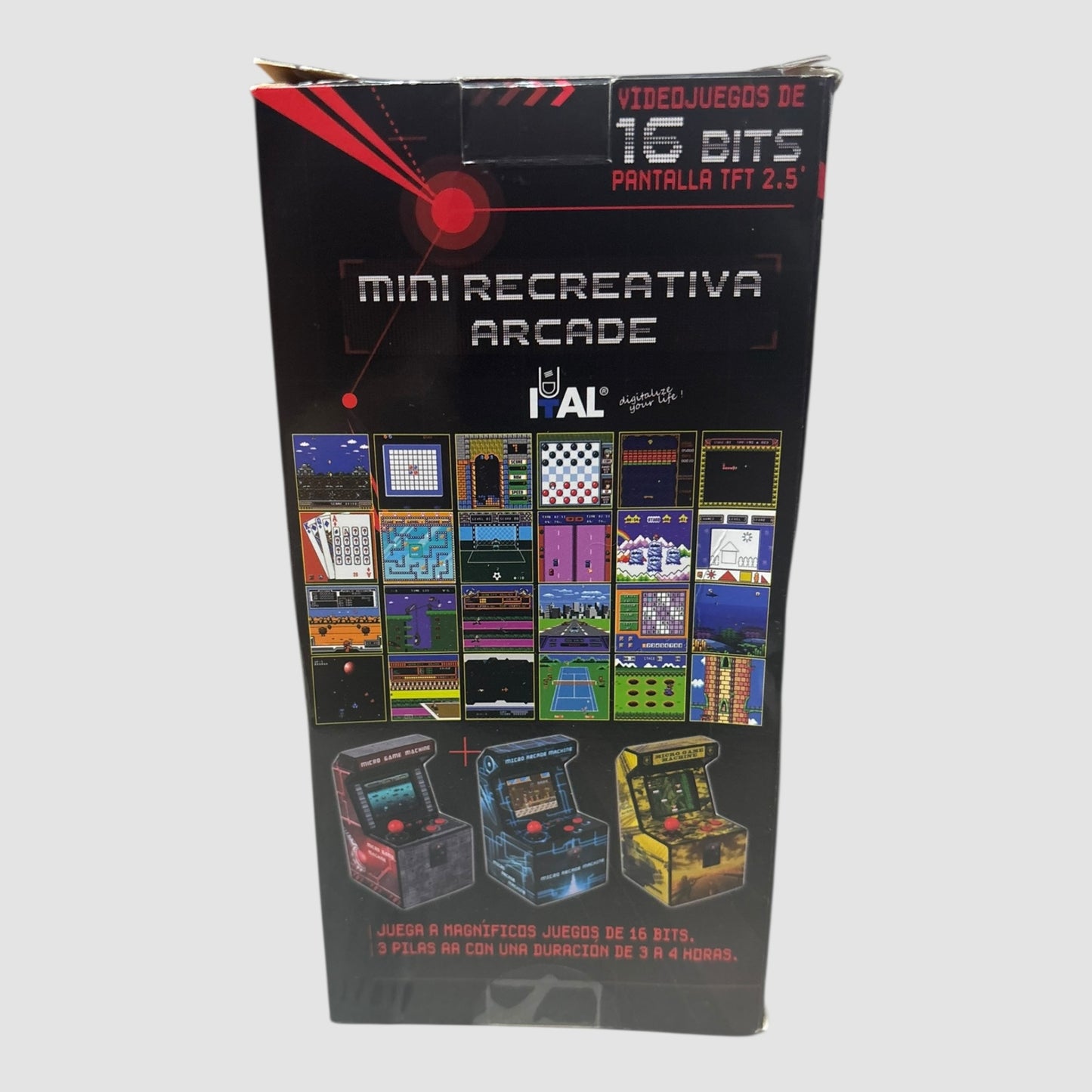 Mini Recreativa Arcade ITAL 16 Bits com 250 Jogos
