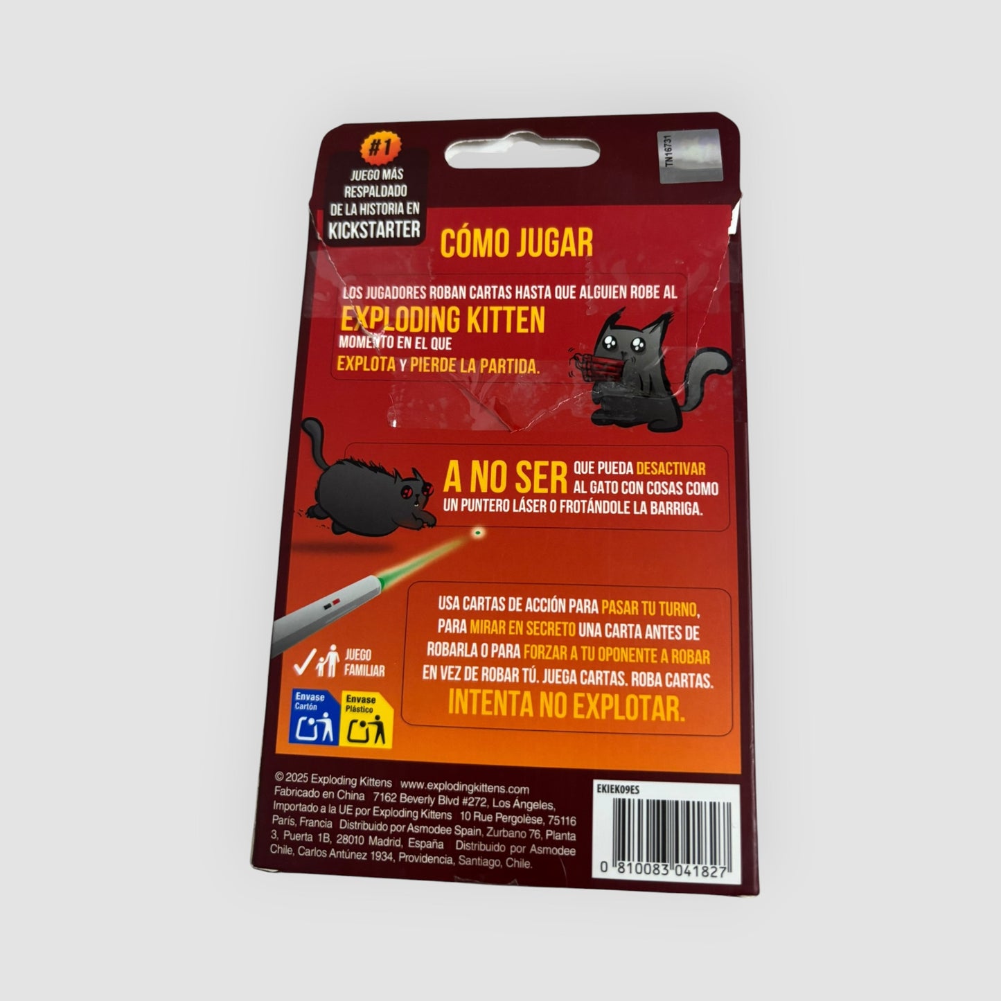 Exploding Kittens Edição 2 Jogadores (Espanhol) | Cartas Novas Seladas | Caixa Danificada